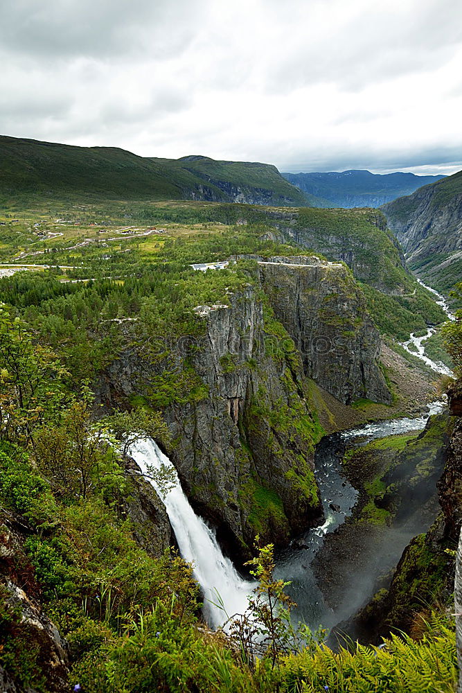 Similar – Vøringsfossen Waterfall, Norway