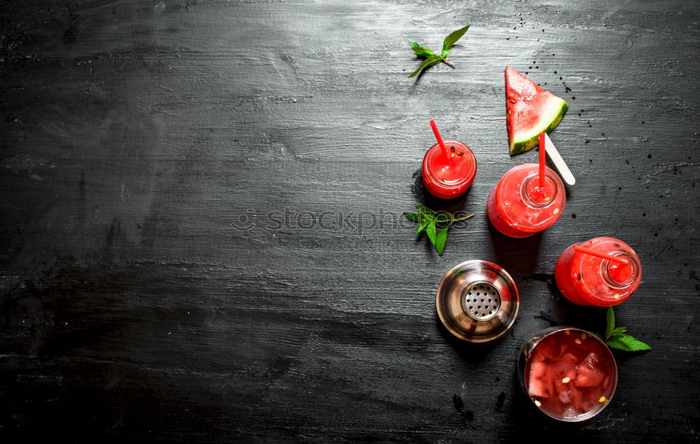 Image, Stock Photo Raw squid ink pasta and vegetables