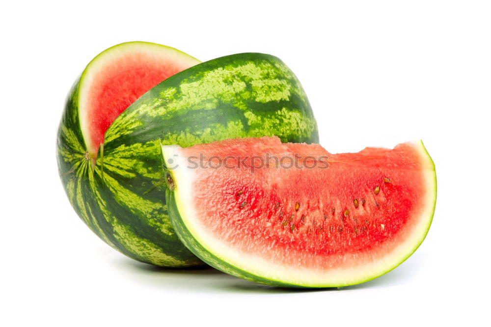 Similar – Pieces of watermelon on plain blue background