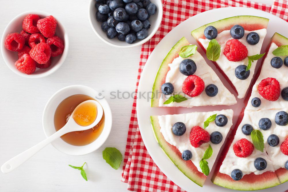 Similar – Image, Stock Photo Preparing berries cake with yogurt frosting