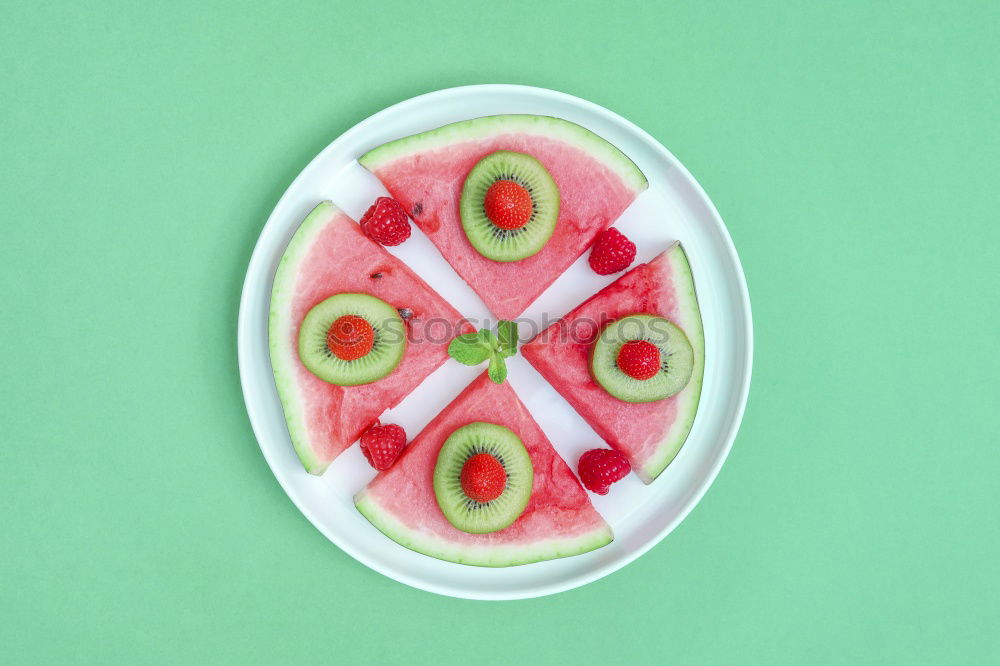 Similar – Pattern red watermelon on background. Flat lay, top view