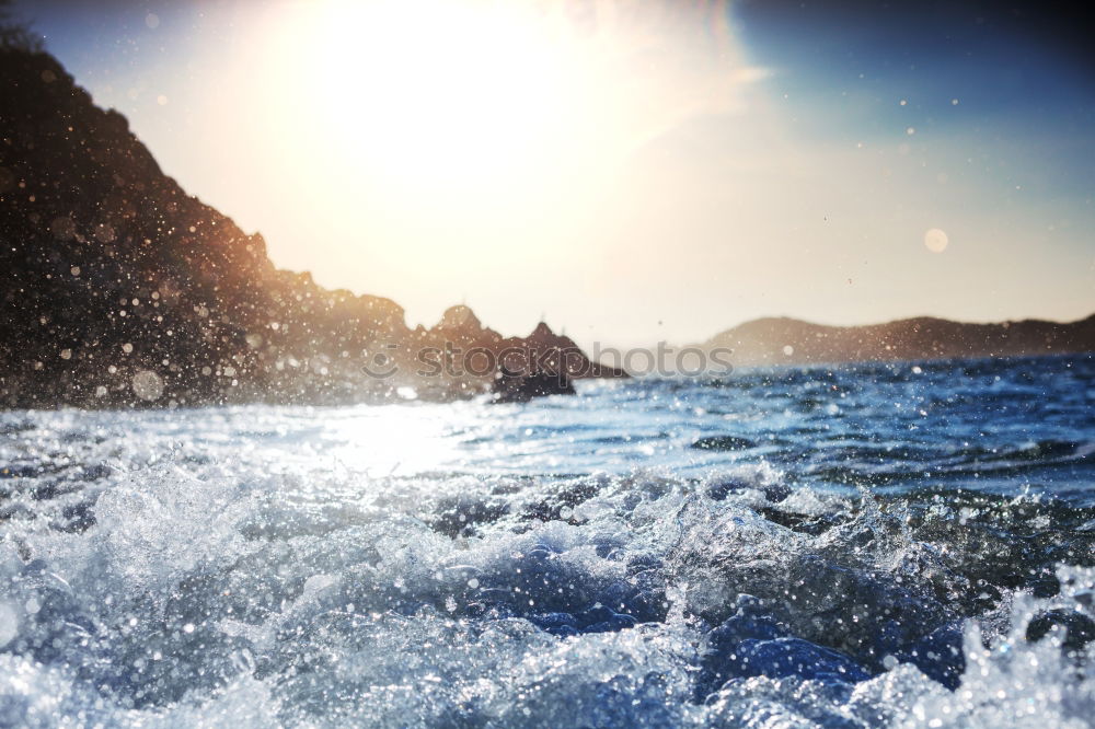 Similar – Image, Stock Photo Man in wetsuit swimming in ocean