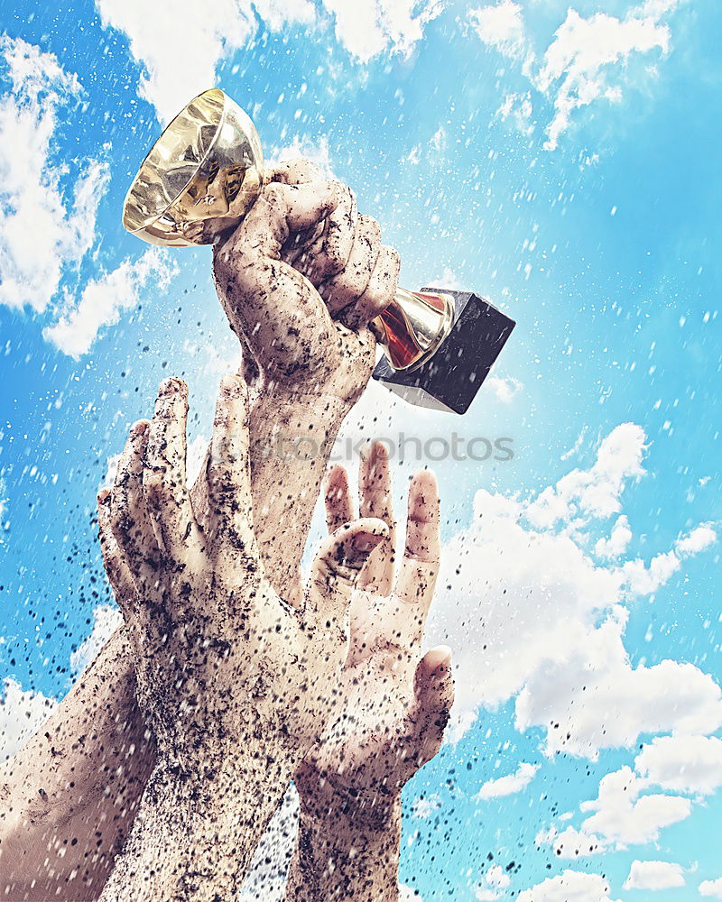 Similar – Image, Stock Photo Save Water drink champagne