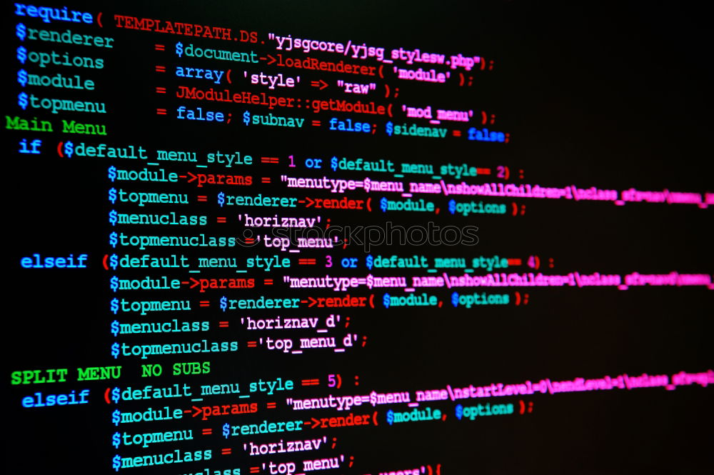 Similar – Computer screen displaying program code