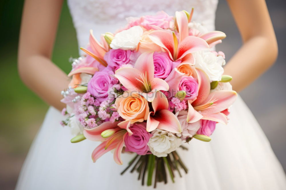 Similar – Bridal bouquet of peonies