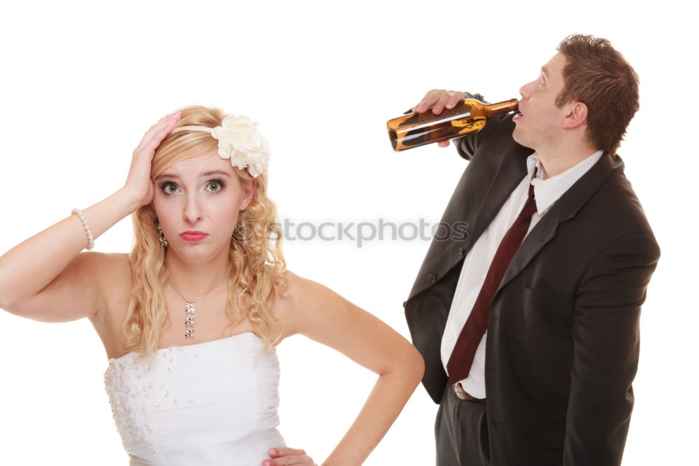 Similar – Image, Stock Photo Bride and groom enjoy a quiet moment together and a drink of white wine at their wedding reception