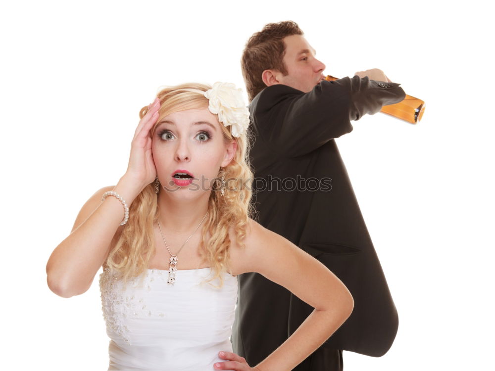 Similar – Image, Stock Photo Bride and groom enjoy a quiet moment together and a drink of white wine at their wedding reception