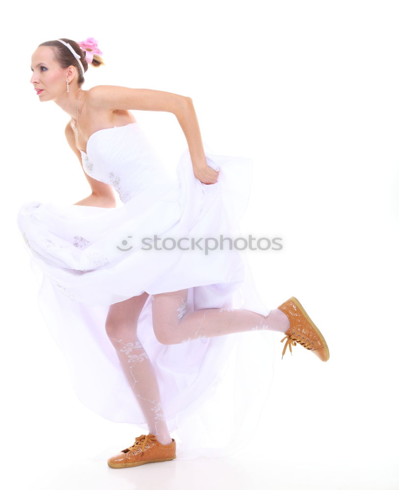 Similar – Image, Stock Photo Ballet dancer with leg up