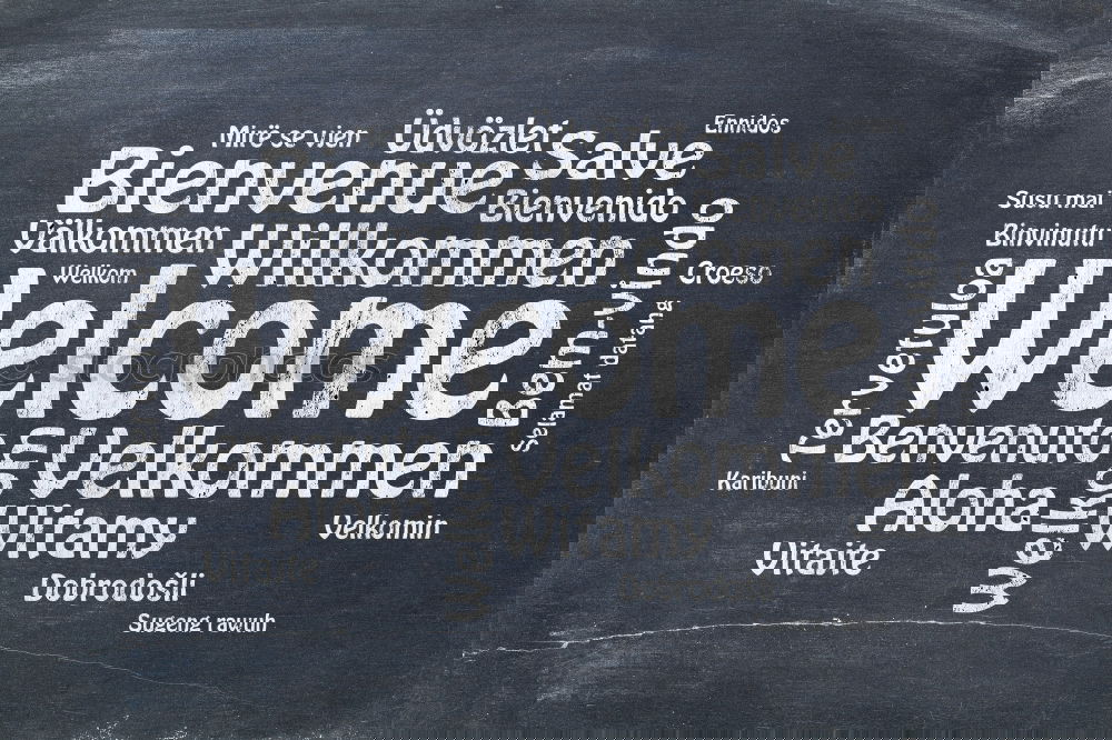 Similar – Image, Stock Photo refugees welcome Sign