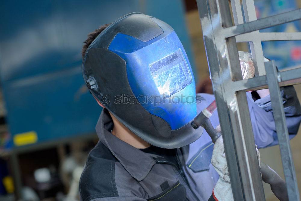 Similar – Image, Stock Photo Welder I