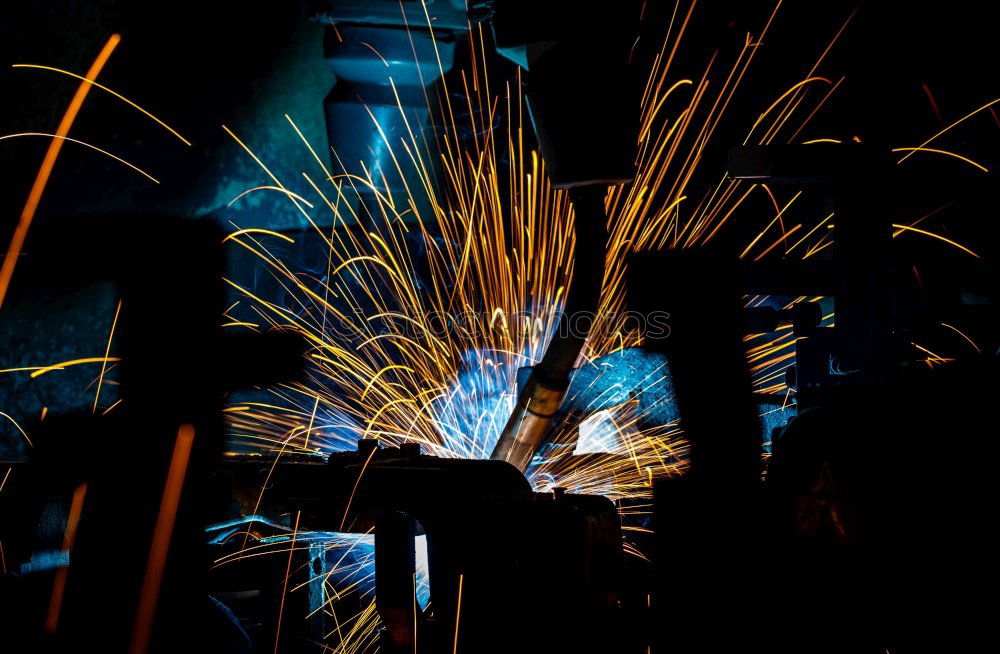 Similar – Image, Stock Photo Craftsman with mask weld steel.