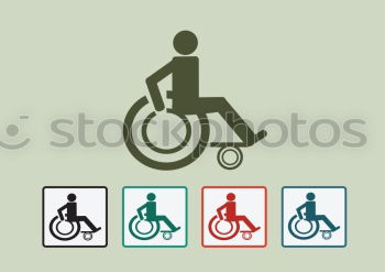 Similar – Image, Stock Photo Wheelchair users help and support old people