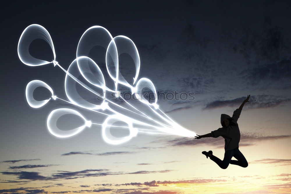 Similar – Image, Stock Photo Girls jump differently …