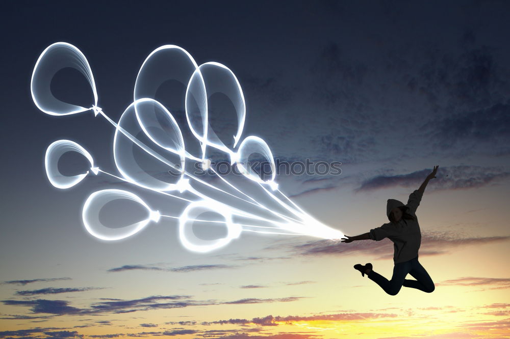 Similar – Image, Stock Photo Girls jump differently …