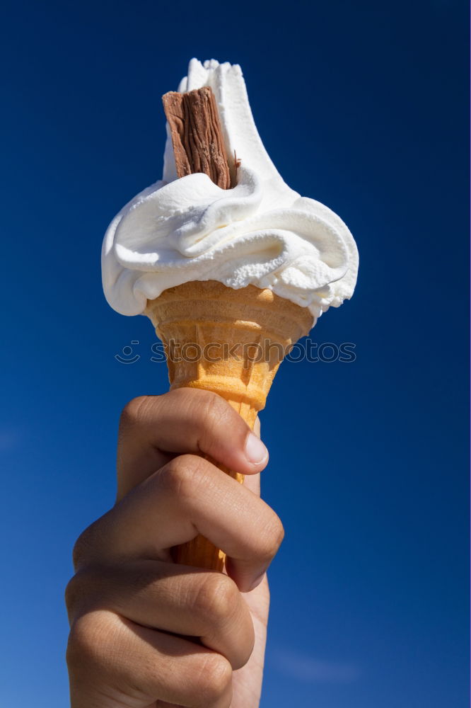 Similar – Image, Stock Photo Man covering face with ice-cream