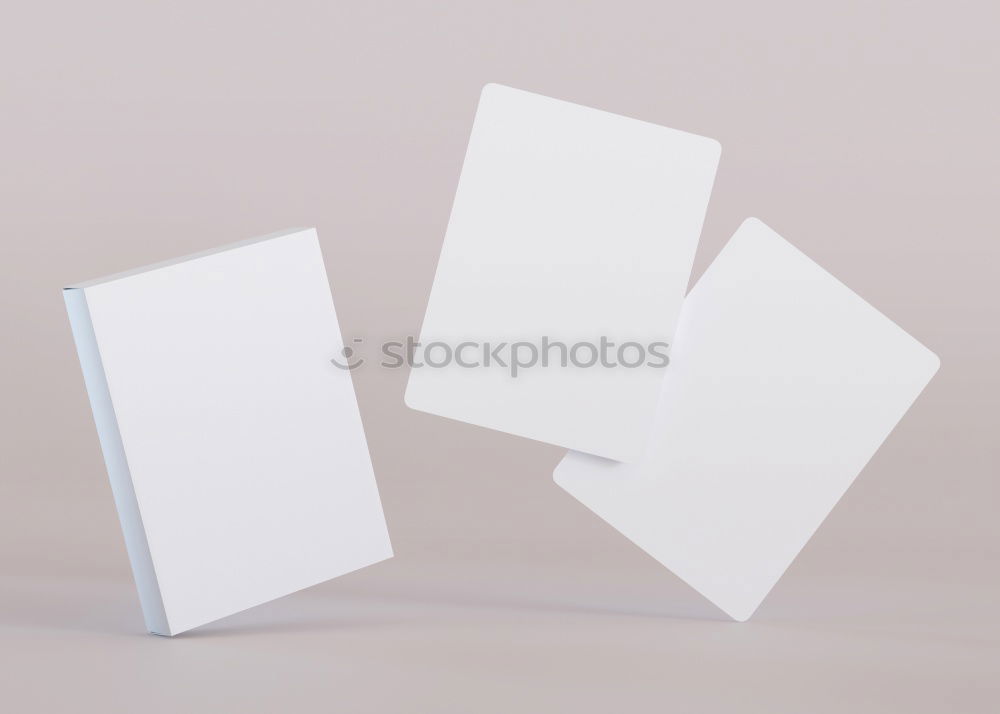 Similar – blank rectangular paper white business cards