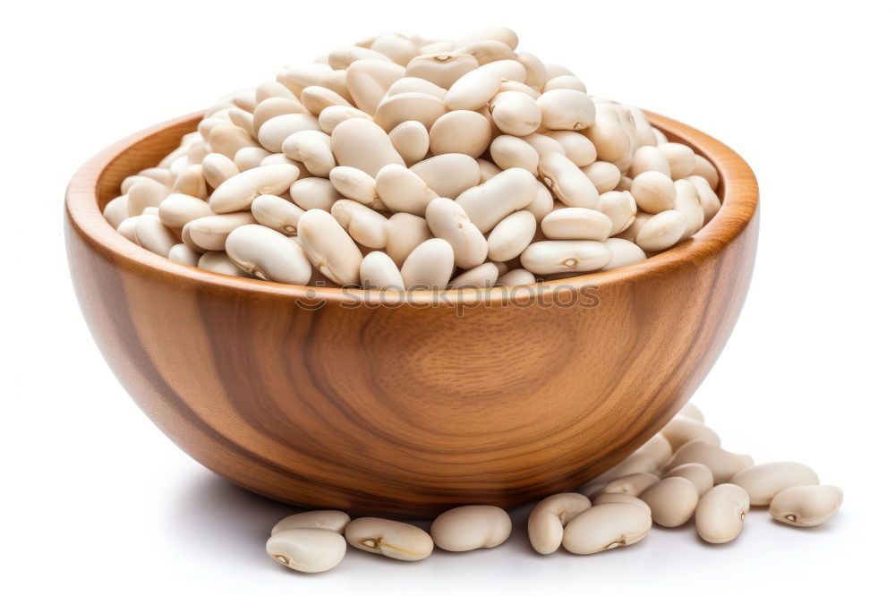 Similar – Soy beans on wooden spoon and wooden table