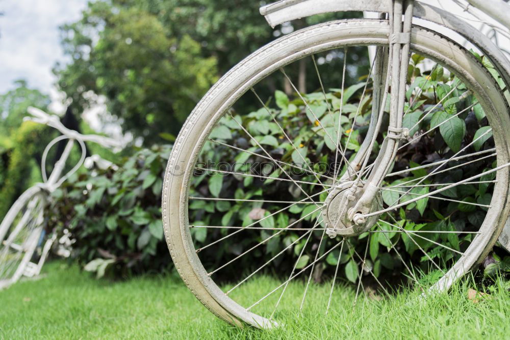 Similar – Image, Stock Photo Bicycle has a flat tire II