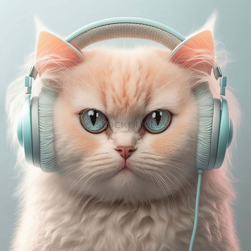 Similar – Image, Stock Photo cat music Colour photo