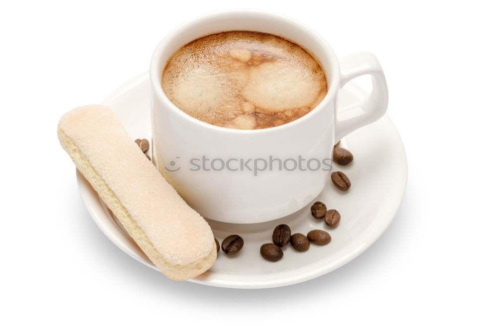 Similar – Image, Stock Photo Cappuccino with dietary supplement pill