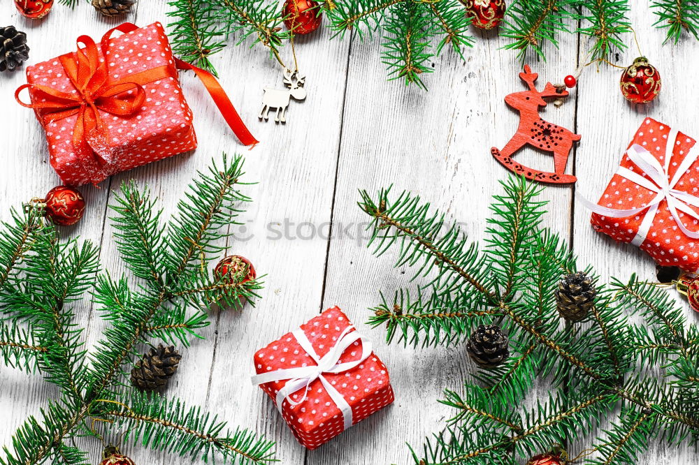 Similar – Image, Stock Photo Christmas gifts and natural ornaments