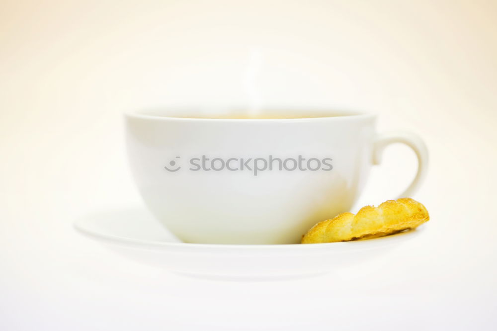 Similar – Image, Stock Photo Two woman hands hold big cup of green tea over canvas