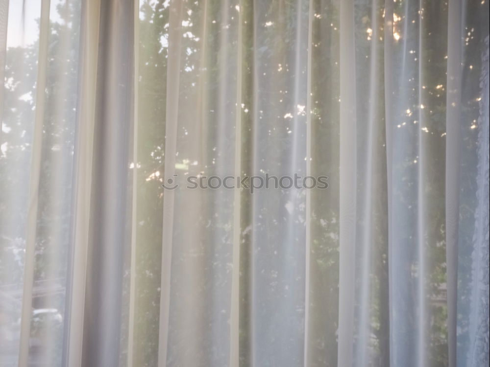 Similar – Opened window with curtains and flowered curtains