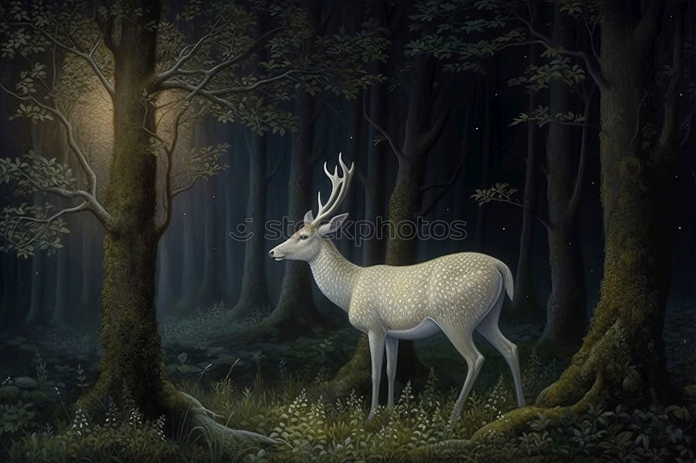 Similar – Image, Stock Photo Small deer in the forest