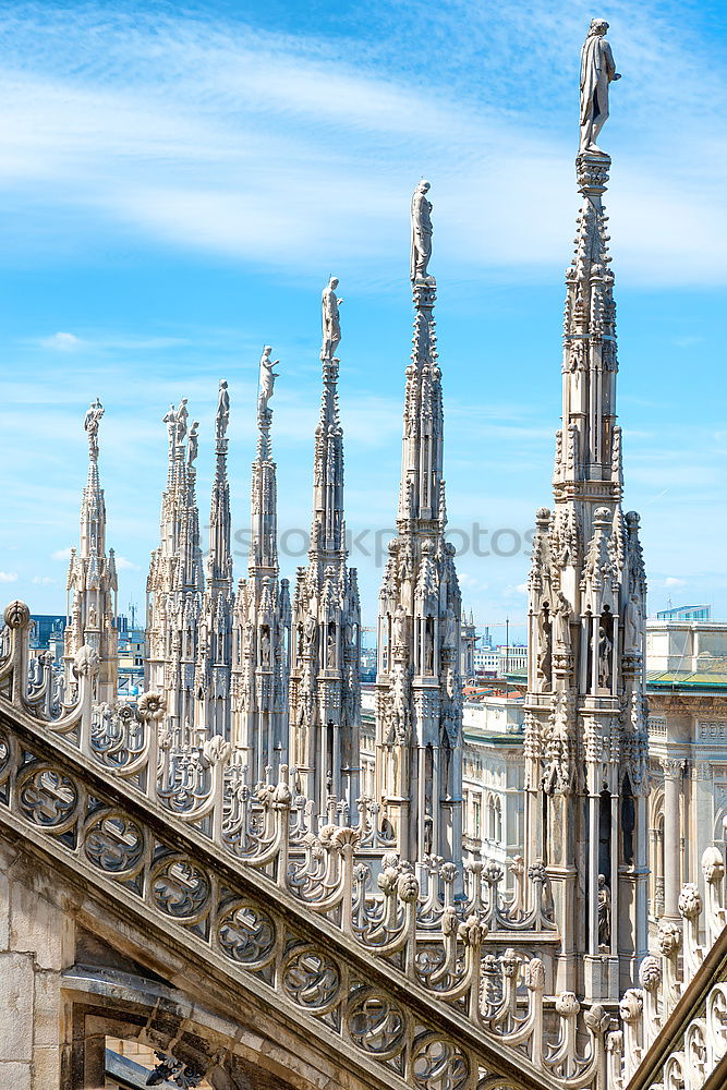 Similar – Image, Stock Photo Architecture on roof of Duomo cathedral