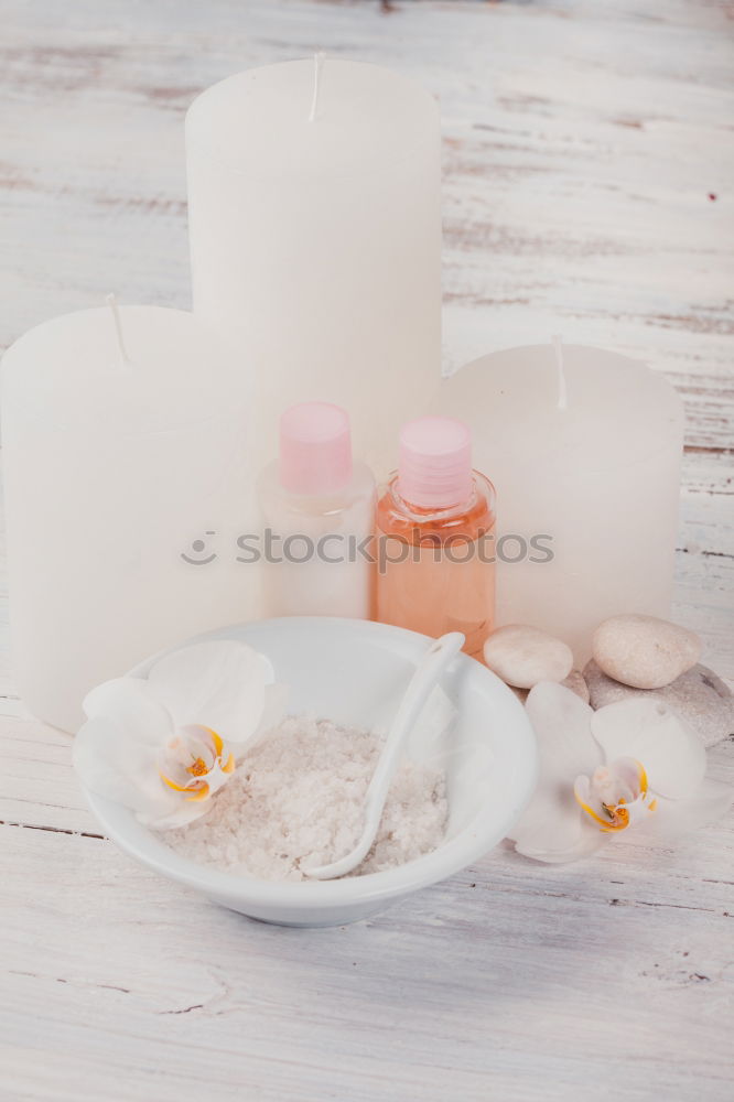 Similar – Image, Stock Photo Cosmetic bottles with greeting card