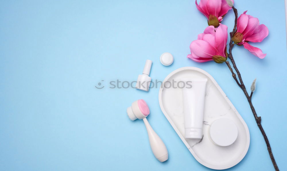 Similar – Image, Stock Photo Skin cream with spatula on an empty sheet of paper and pencil