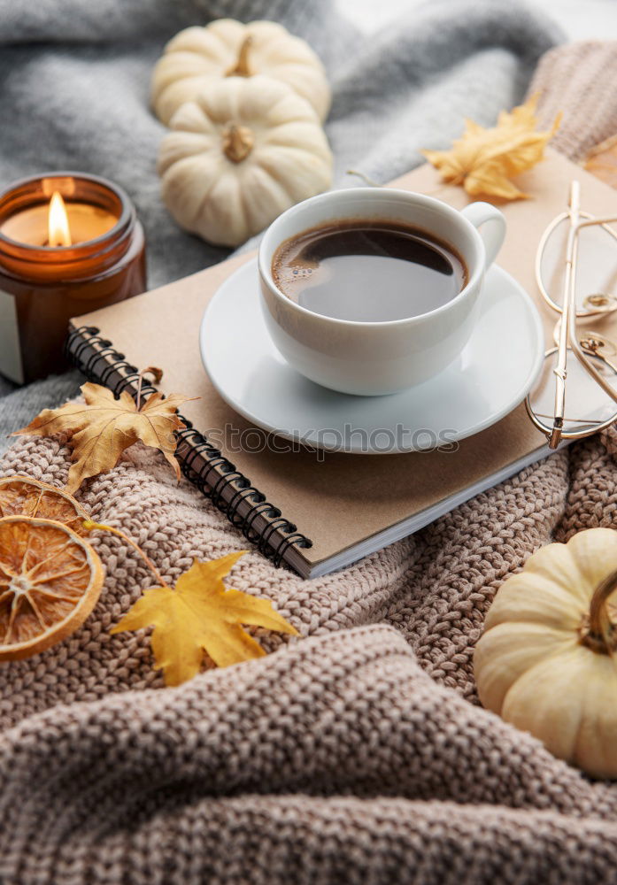 Similar – Image, Stock Photo Cozy winter morning at home. Hot tea with lemon