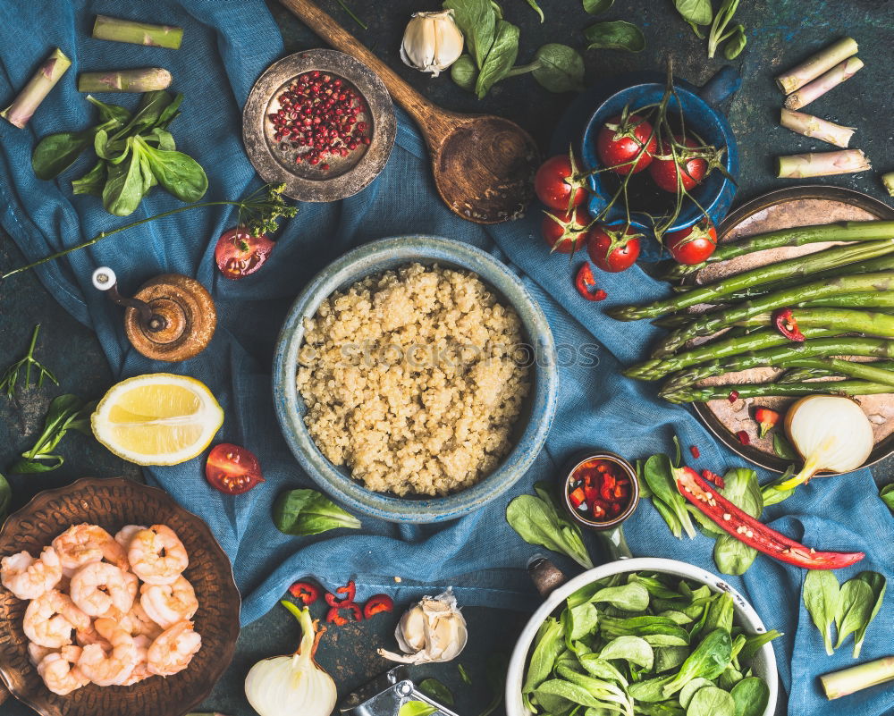 Similar – Image, Stock Photo Vegetarian cooking with lentils