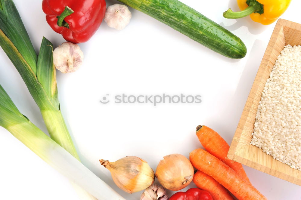 Similar – Image, Stock Photo Asparagus with vegetables on a white background