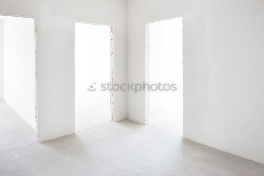 White room with 3 entrances