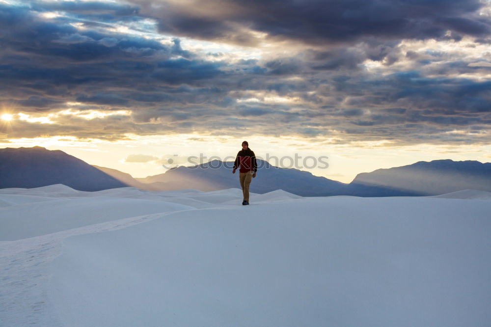 Similar – Image, Stock Photo Exploring snowy mountains