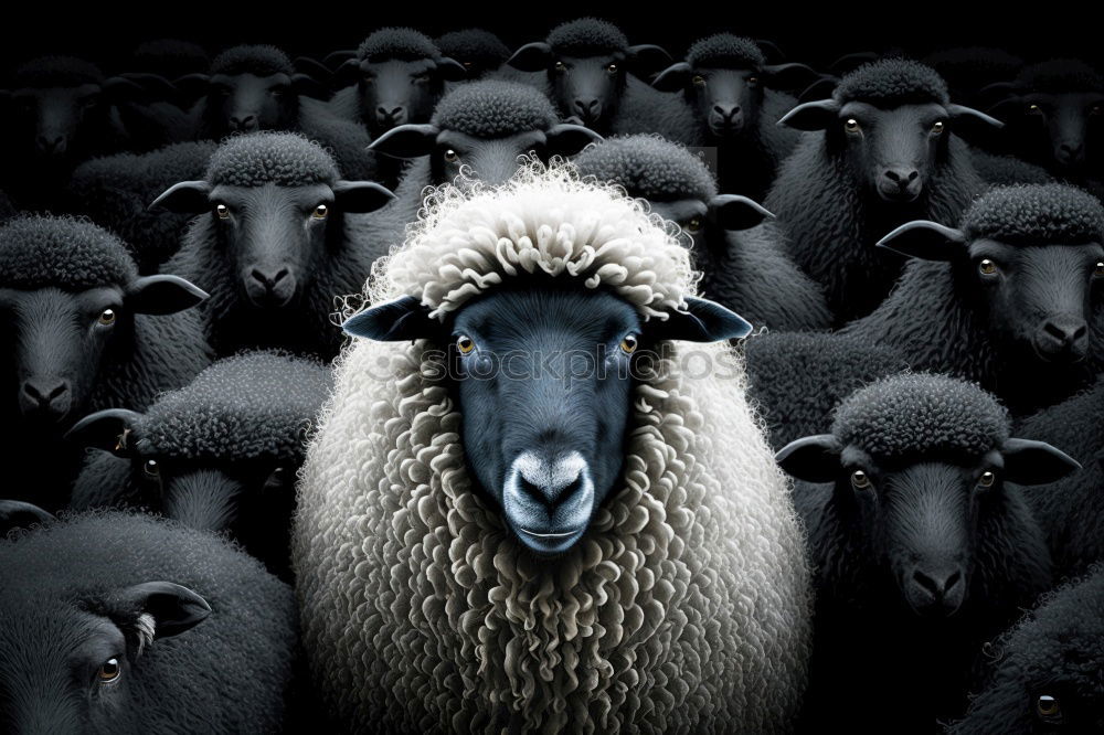 Similar – Image, Stock Photo Many merino sheep Culture