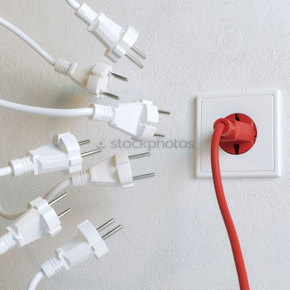 Similar – Image, Stock Photo no connection (cable clutter)