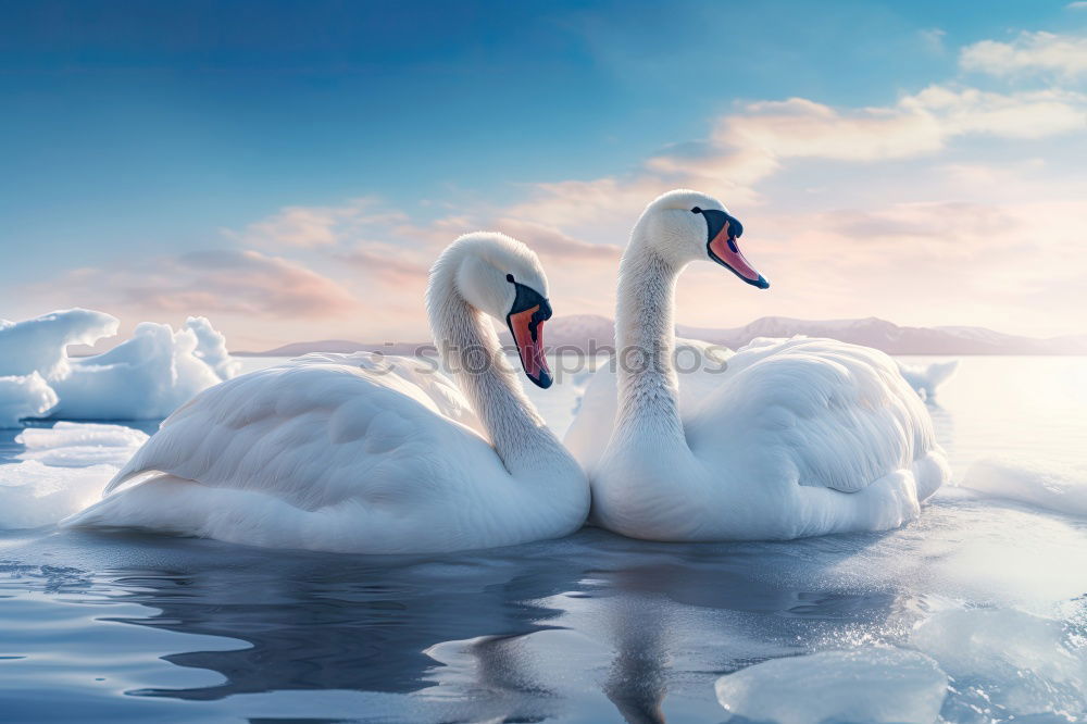 Similar – Image, Stock Photo Tierisch gut: Swan Animal