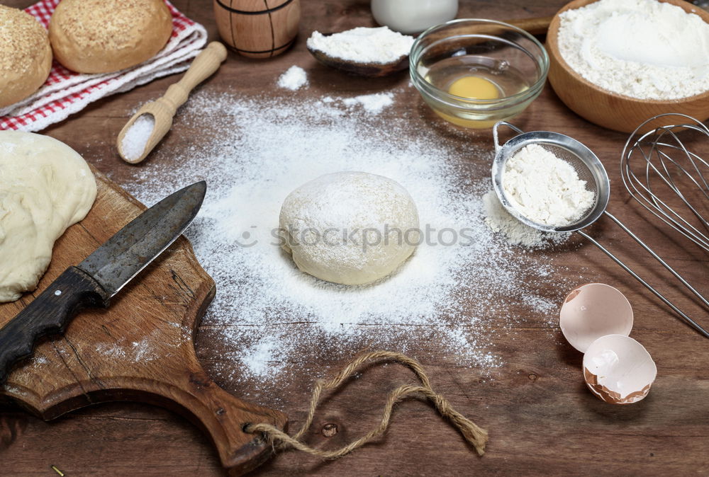 Similar – Image, Stock Photo yeast dough made from white wheat flour