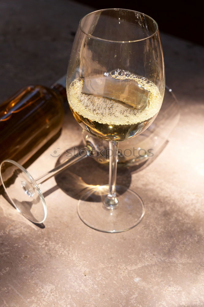 Similar – Glass of wine on wooden table