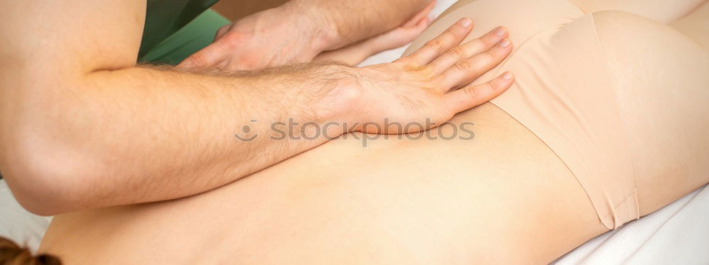 Image, Stock Photo back massage Healthy