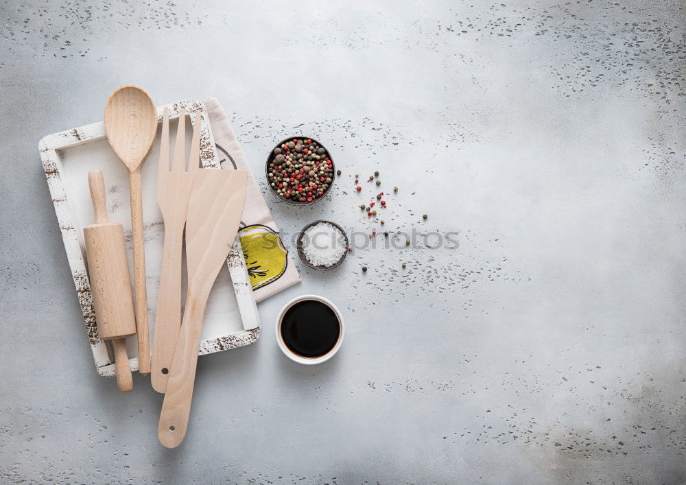 Similar – Image, Stock Photo Cooking background with empty cooking utensils