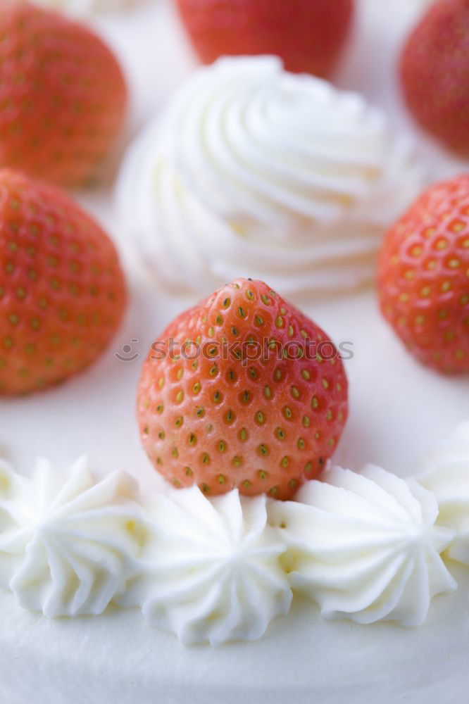 Similar – Image, Stock Photo Macaron And Strawberry Birthday Cake