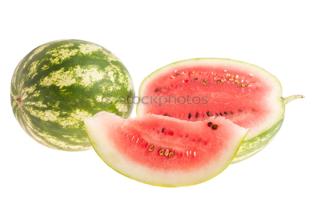 Similar – Pieces of watermelon on plain blue background