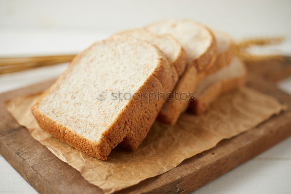 Similar – Image, Stock Photo Sliced loaf of bread and Different types of bread