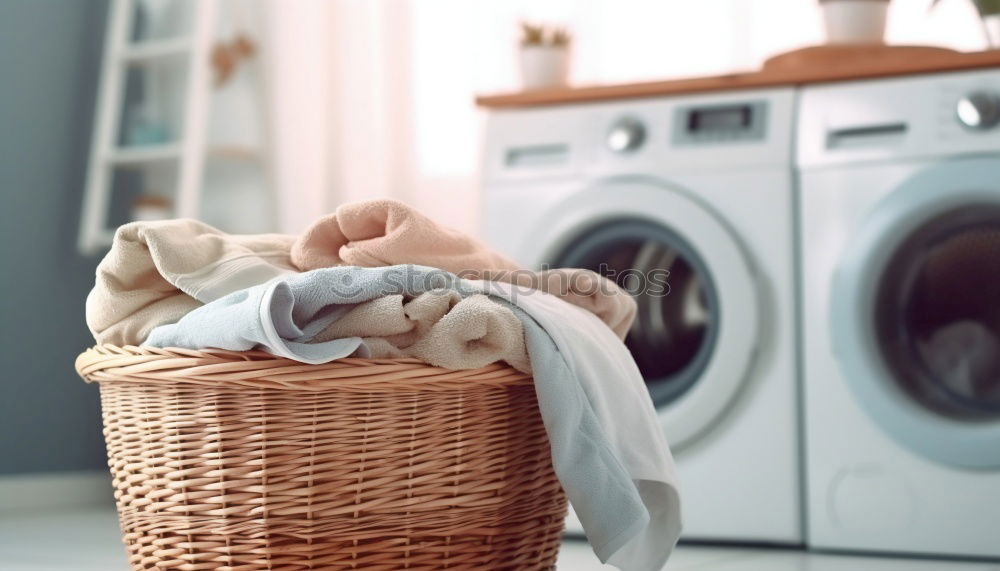 Similar – Face mask in a washing machine, hygiene, disinfection