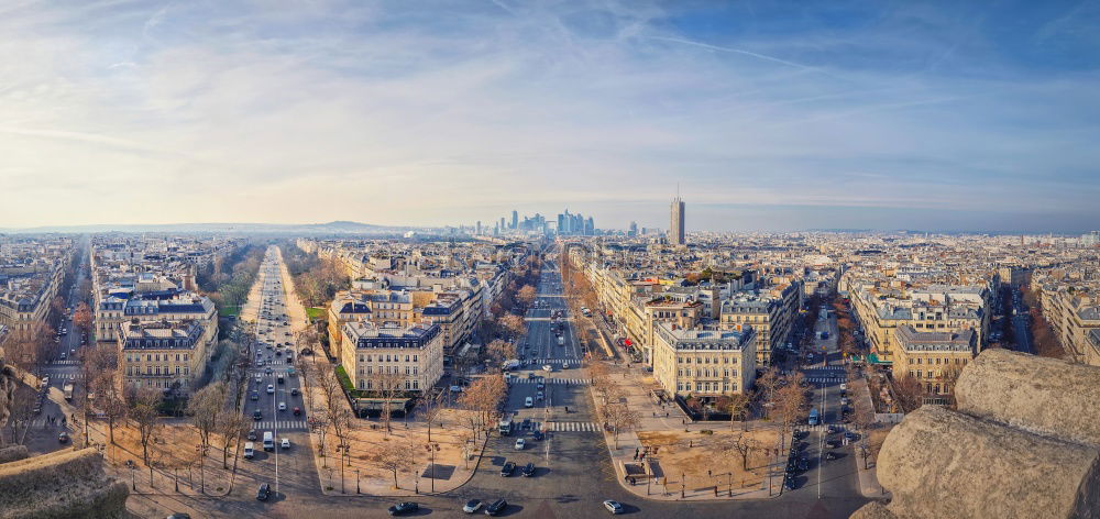 Similar – Paris cityscape with aerial architecture