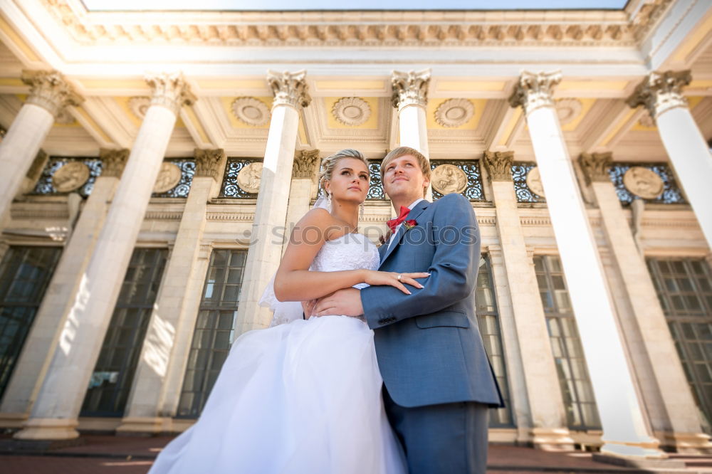 Similar – Newly married couple leaving the church.