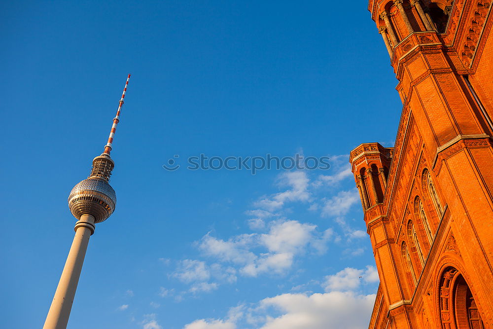 Similar – Television Tower and St. Mary’s Church